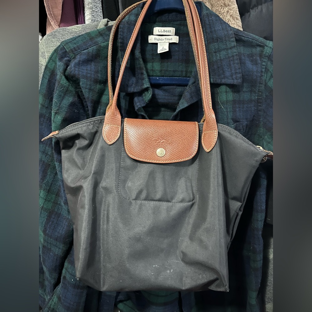 Small black longchamp bag